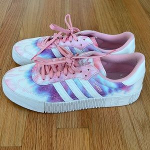 Rare Adidas Sambarose Tie Dye Tru Pink Sneakers